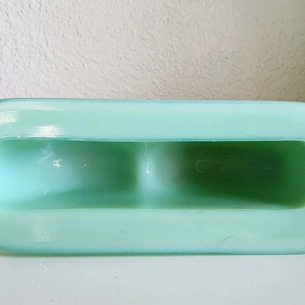 Hallmark Jadeite Jadite Chicken Pulling Easter Eggs Green Glass Jade ite Vintage